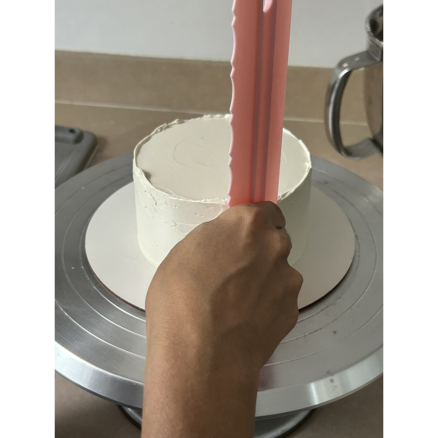 4PCS PP Cake Decorating Comb Set - Cream Scraper Smoother Kit for Buttercream, DIY Baking Tools with Straight/Arc/Tooth Design