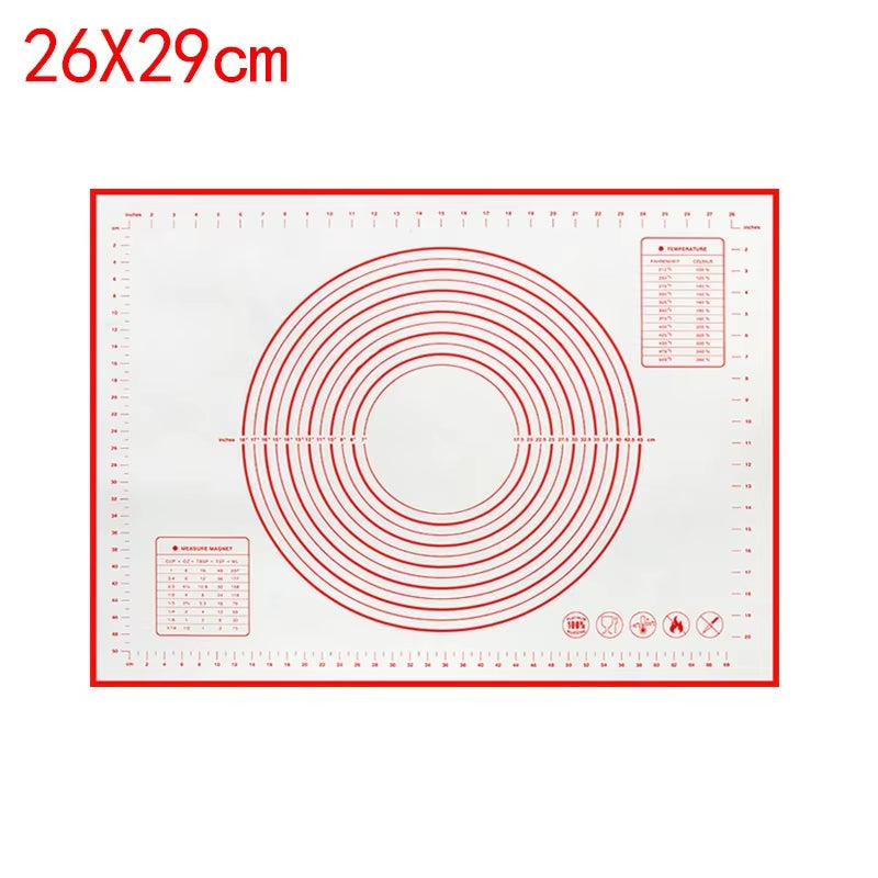 Large Size Silicone Kneading Pad Non-Stick Surface Rolling Dough Mat with Scale Kitchen Cooking Pastry Sheet Oven Liner Bakeware