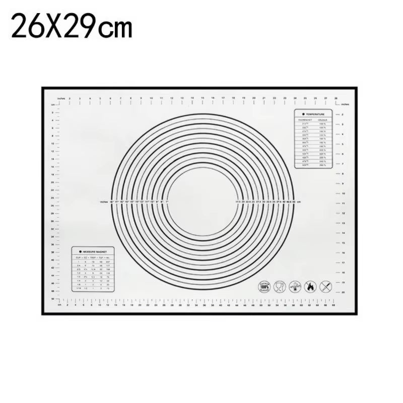 Large Size Silicone Kneading Pad Non-Stick Surface Rolling Dough Mat with Scale Kitchen Cooking Pastry Sheet Oven Liner Bakeware
